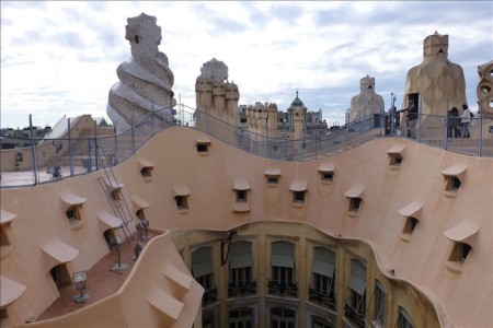 スペイン  カサ・ミラ、カサバトリョを見学_ガウディ建築 【バルセロナ】