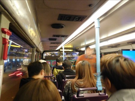 香港  セントラルからバスでビクトリア・ピークへ_100万ドルの夜景鑑賞