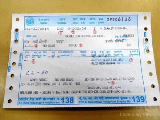 インド  ニューデリー駅の外国人専用窓口で鉄道チケットを購入してきた