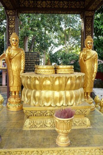 カンボジア  不思議な像が沢山並ぶ寺院を見学_もしかして片岡鶴太郎さん？
